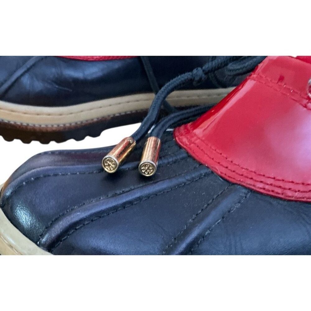 Tory Burch Red Patent Leather Winter Snow Boots 9.5 VGC - Picture 8 of 11